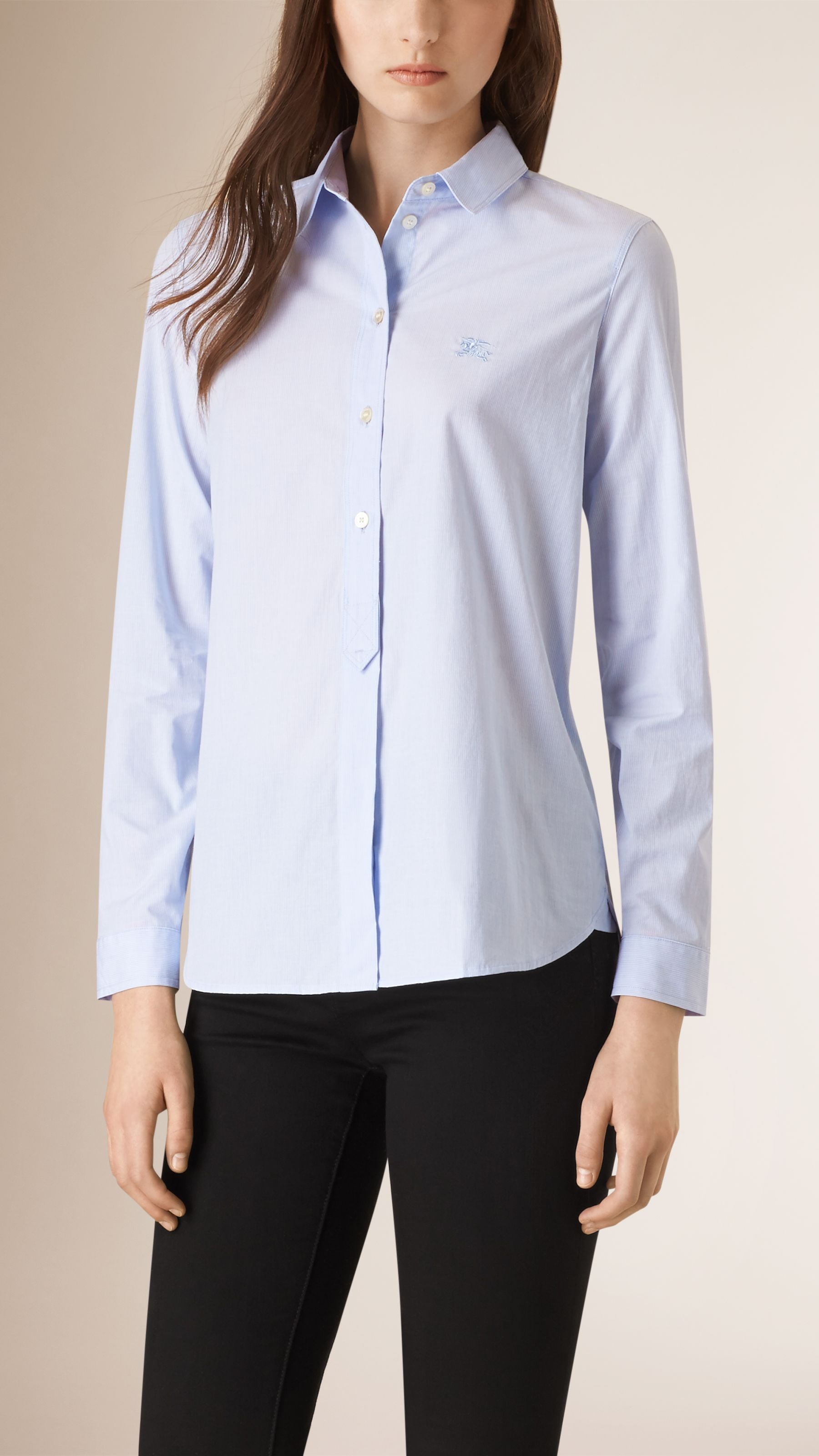 CITY BLUE Chemise en coton extensible à rayures