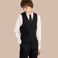 NAVY Gilet de coupe étroite en laine