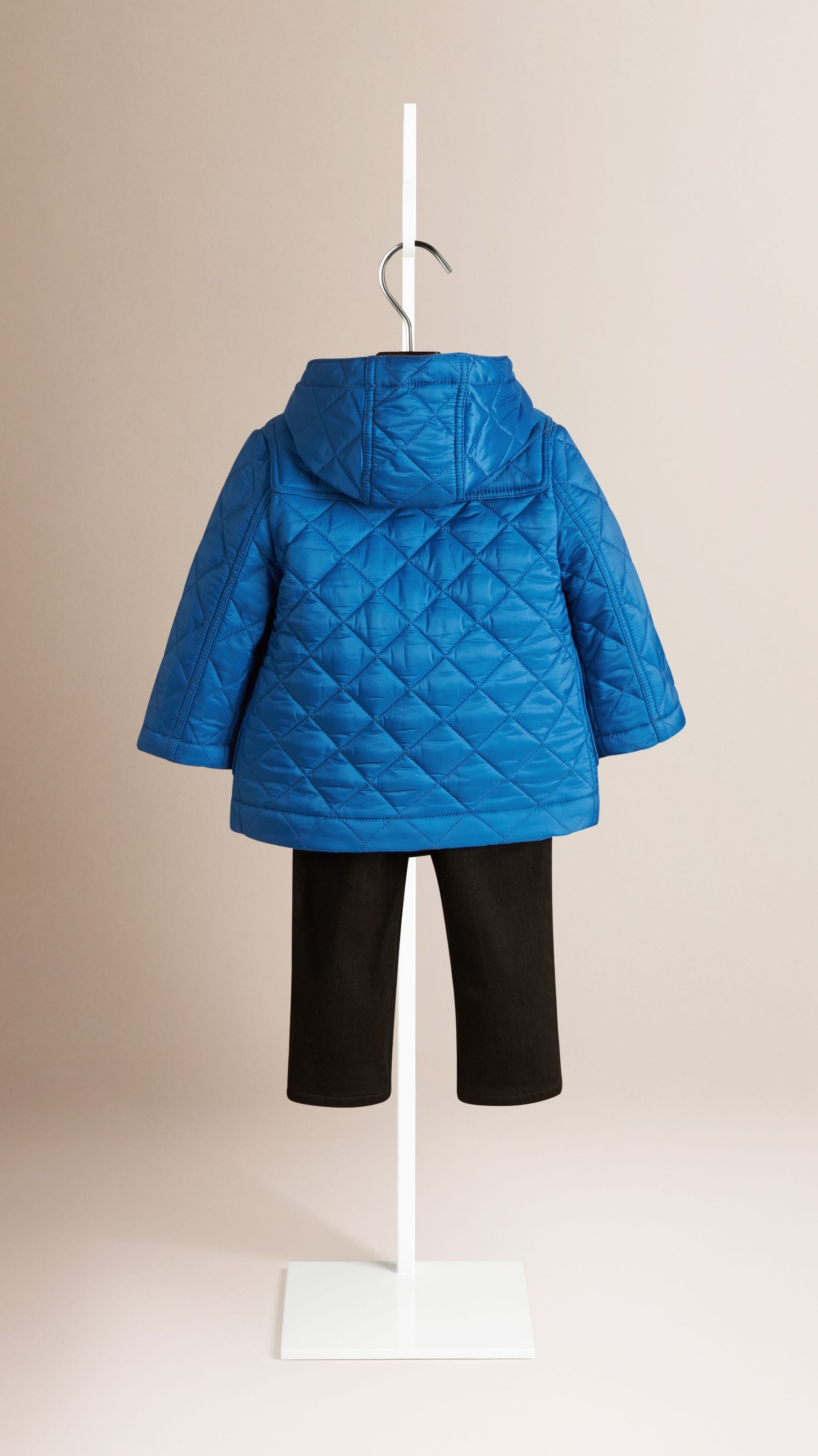 CERULEAN BLUE Duffle-coat capitonné