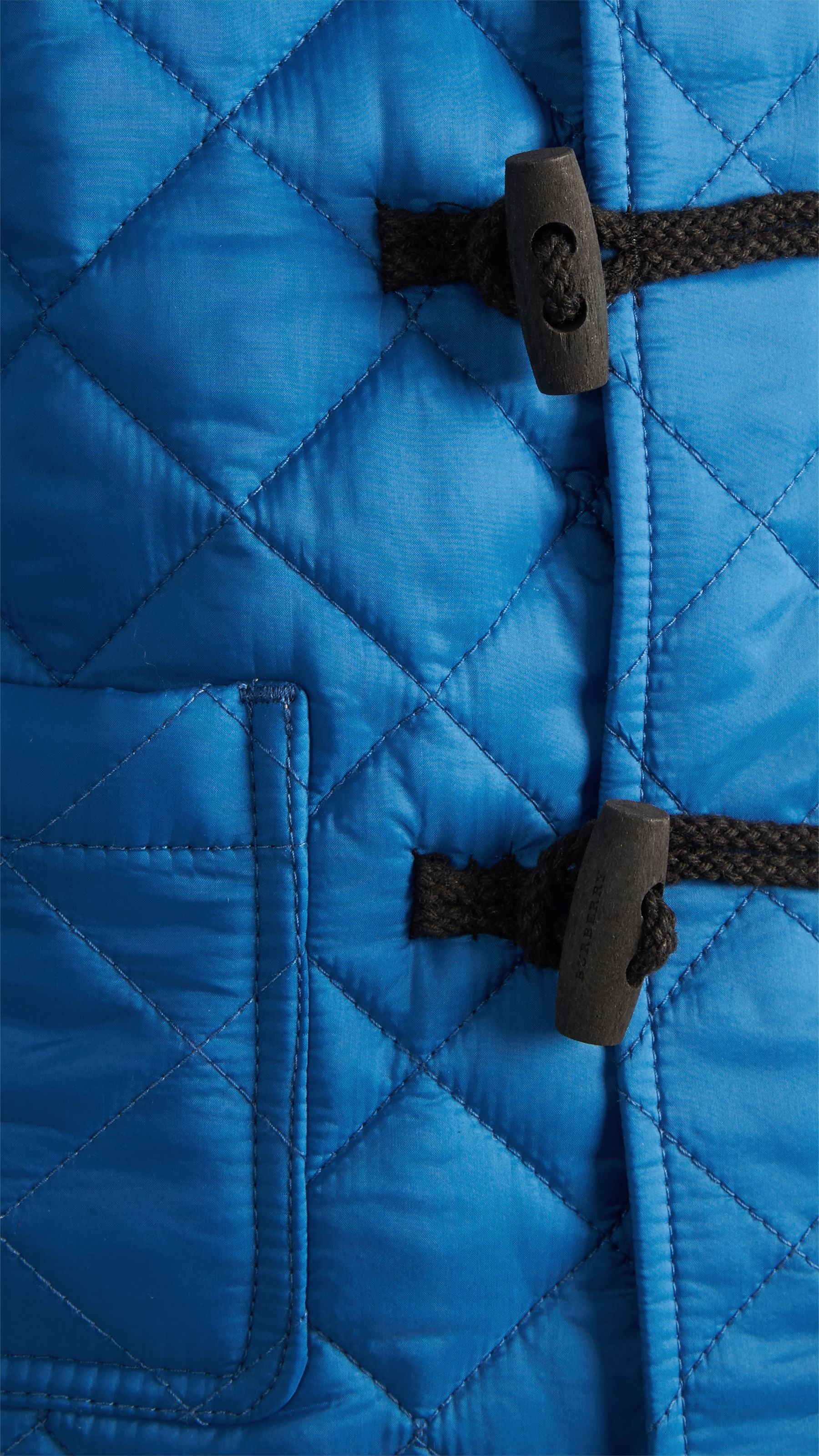 CERULEAN BLUE Duffle-coat capitonné