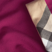 MAGENTA PINK Haut en coton extensible avec revers à motif check