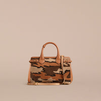 TAN Petit sac The Banner en cuir velours à motif camouflage