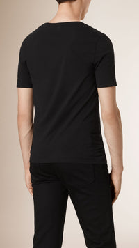 BLACK T-shirt en jersey de coton à imprimé graphique