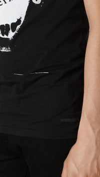 BLACK T-shirt en jersey de coton à imprimé graphique