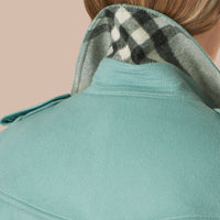 DUSTY MINT Trench-coat en cachemire de coupe Sandringham