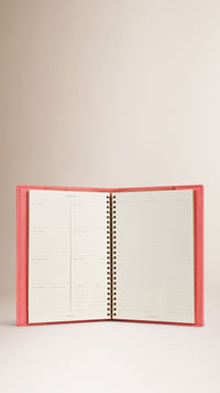 MAUVE PINK Agenda A5 en cuir grainé