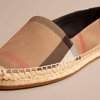 CLASSIC CHECK Espadrilles en toile Canvas check et cuir