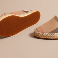CLASSIC CHECK Espadrilles en toile Canvas check et cuir