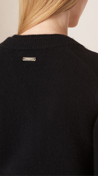 BLACK Cardigan raccourci en cachemire