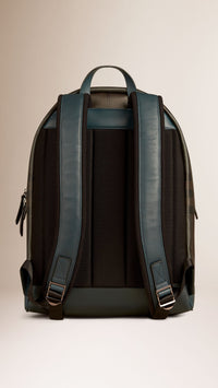 TEAL BLUE Sac à dos à motif Smoked check