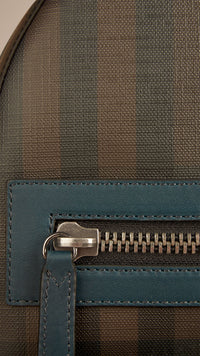 TEAL BLUE Sac à dos à motif Smoked check