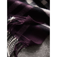 AUBERGINE Écharpe en cachemire à motif check classique