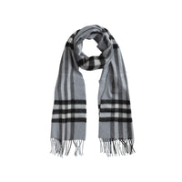 DUSTY BLUE Écharpe classique en cachemire à motif check