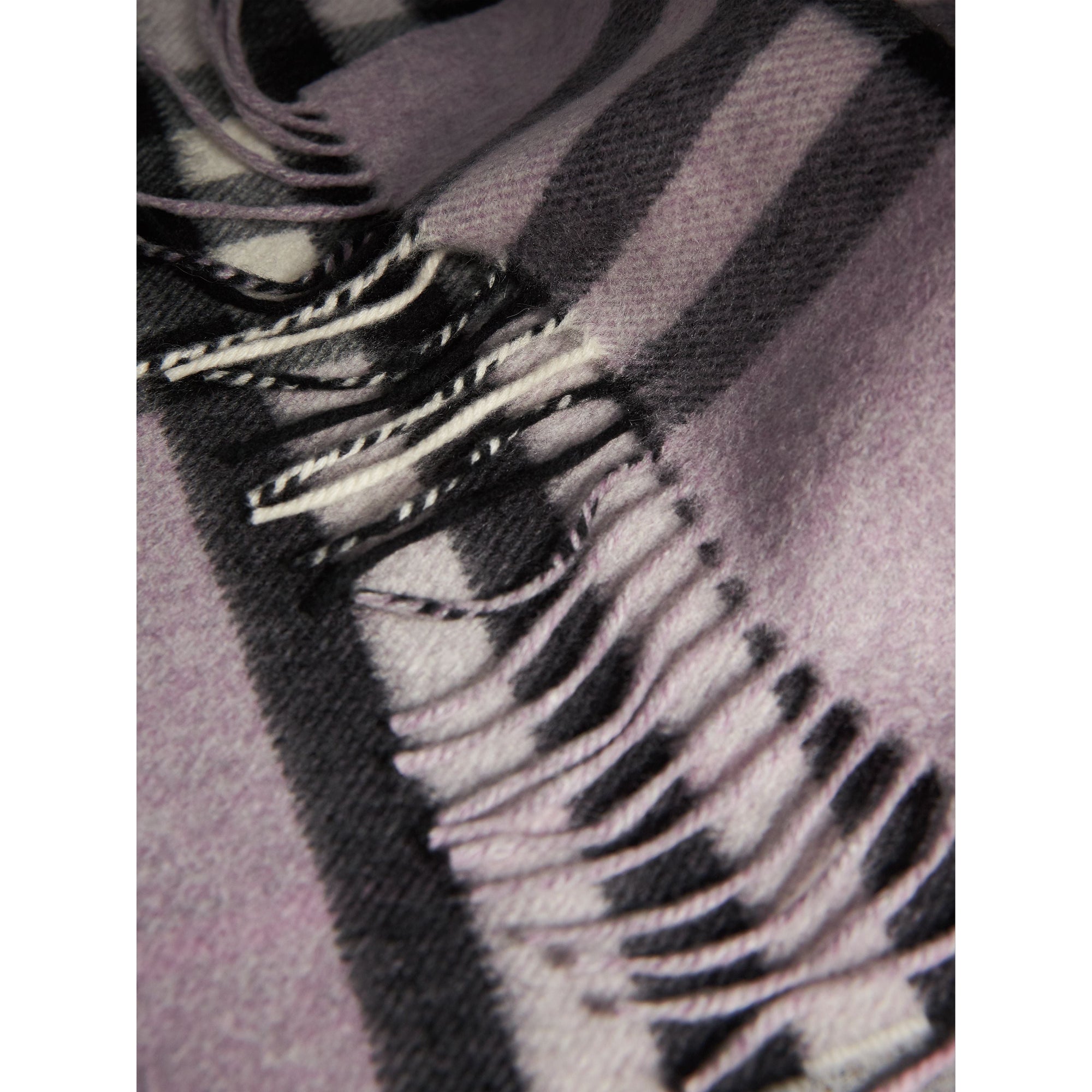 DUSTY LILAC Écharpe classique en cachemire à motif check