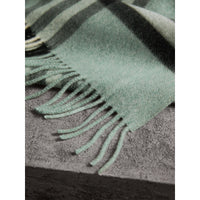 DUSTY MINT Écharpe classique en cachemire à motif check