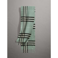 DUSTY MINT Écharpe classique en cachemire à motif check