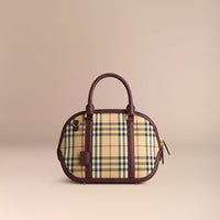 HONEY/DEEP CLARET Petit sac The Orchard à motif Horseferry Check