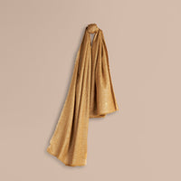 GOLD Écharpe légère en cachemire et fibres métalliques mélangés