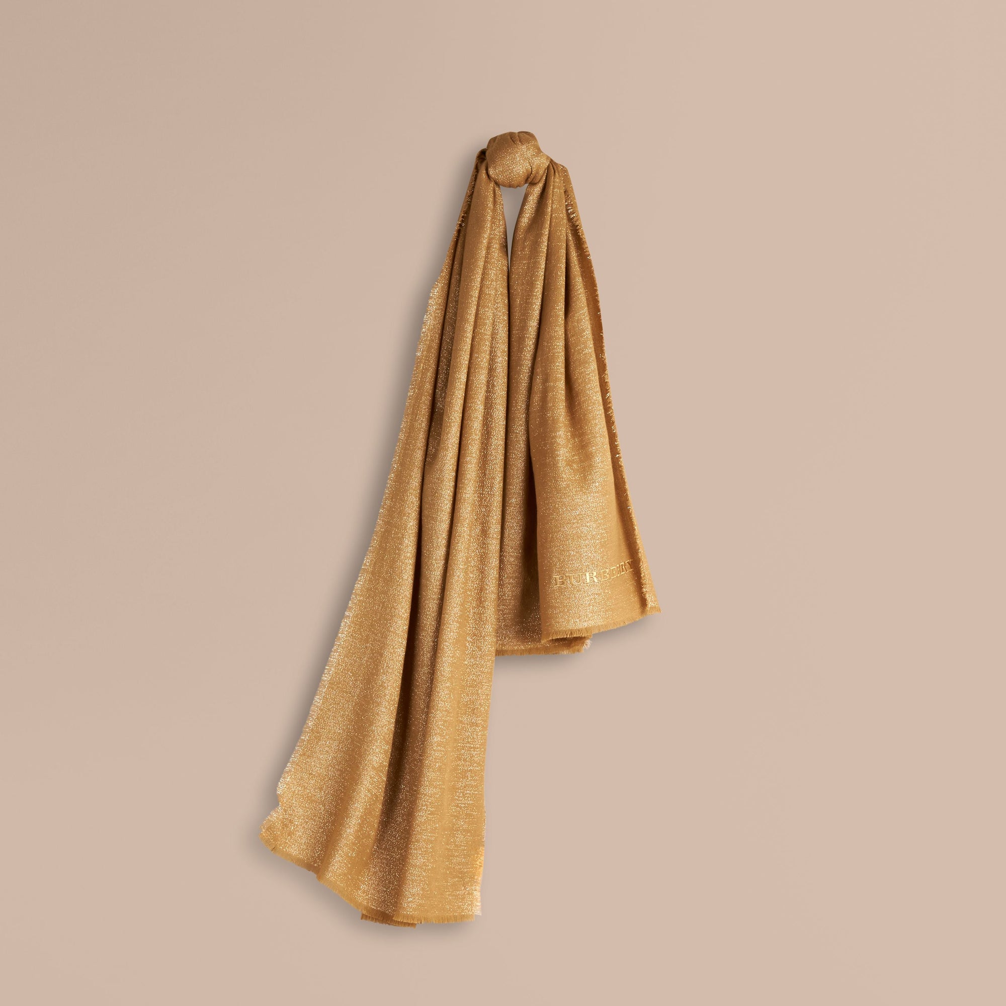 GOLD Écharpe légère en cachemire et fibres métalliques mélangés