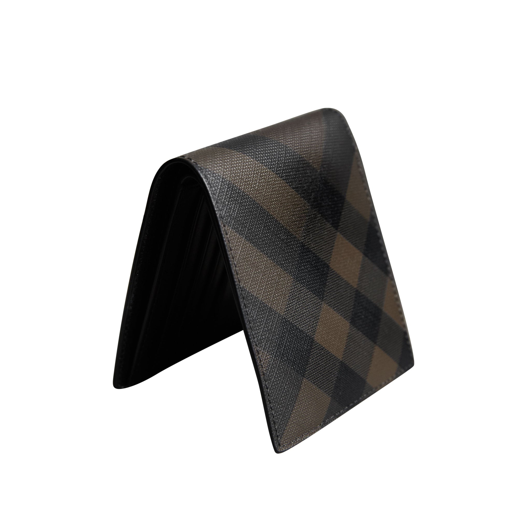 CHOCOLATE/BLACK Portefeuille pour pièce d'identité à motif London check