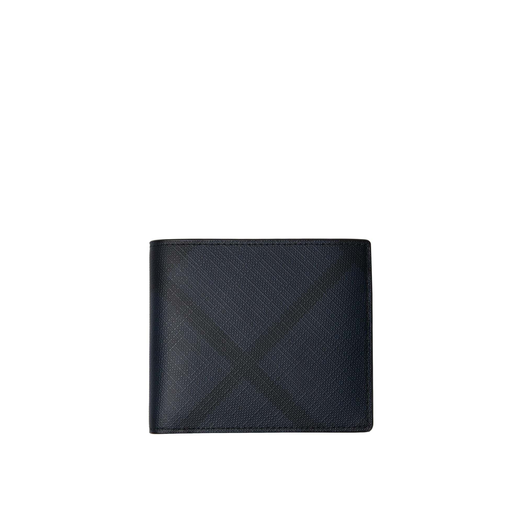 NAVY/BLACK Portefeuille à rabat multidevise en tissu London check