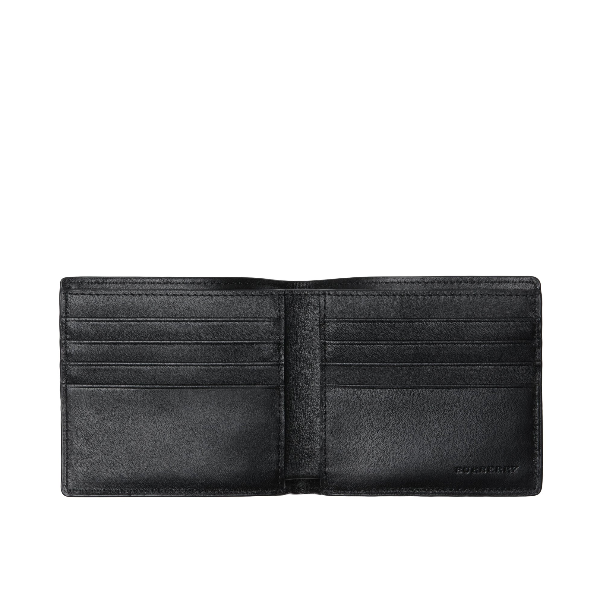 NAVY/BLACK Portefeuille à rabat multidevise en tissu London check