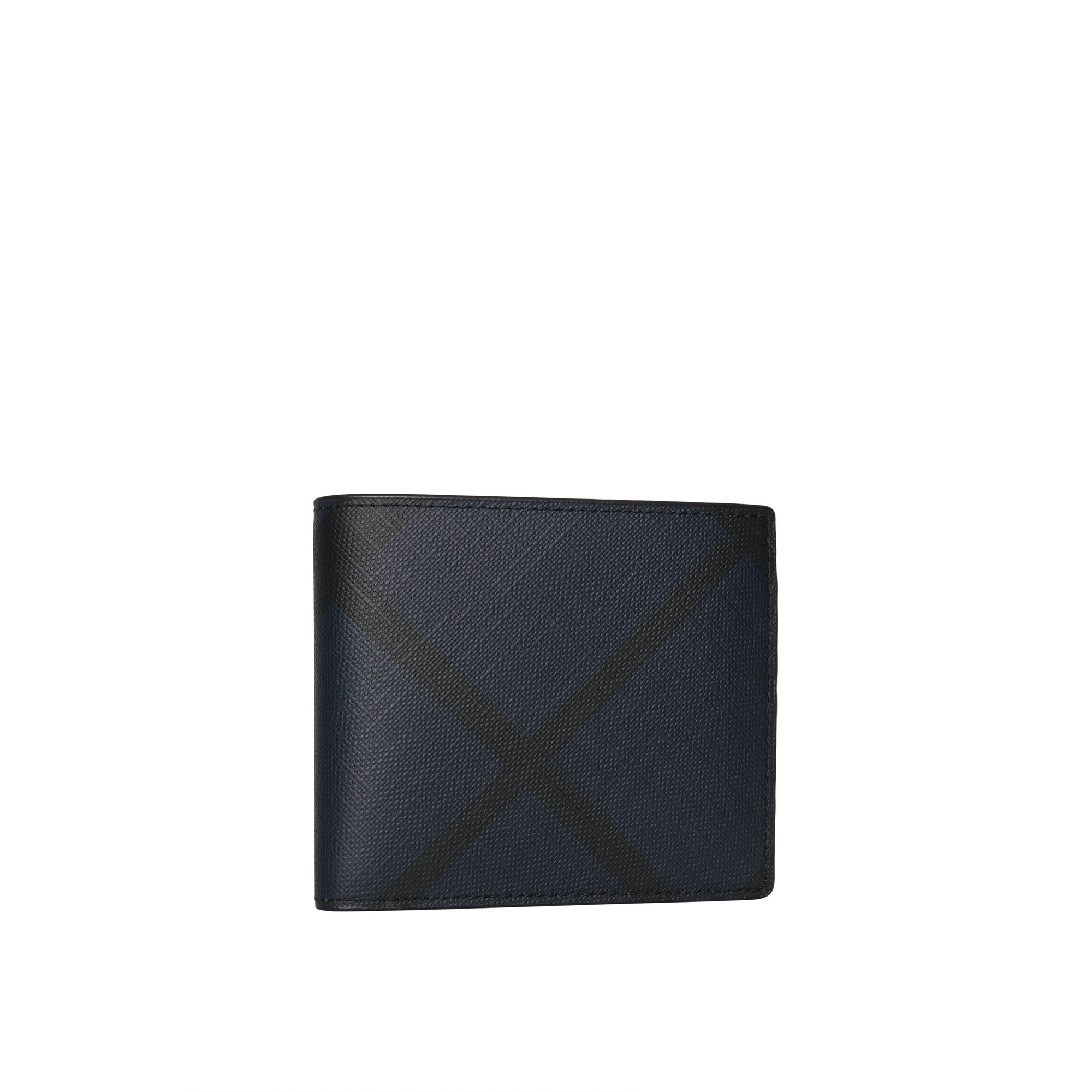 NAVY/BLACK Portefeuille à rabat multidevise en tissu London check