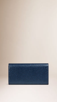 BLUE CARBON Portefeuille continental en cuir London verni