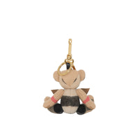 Bijou porte-clés Thomas bear en cachemire à motif check - Camel