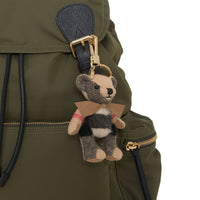Bijou porte-clés Thomas bear en cachemire à motif check - Camel