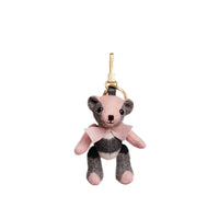 ASH ROSE Bijou porte-clés Thomas Bear en cachemire à motif check