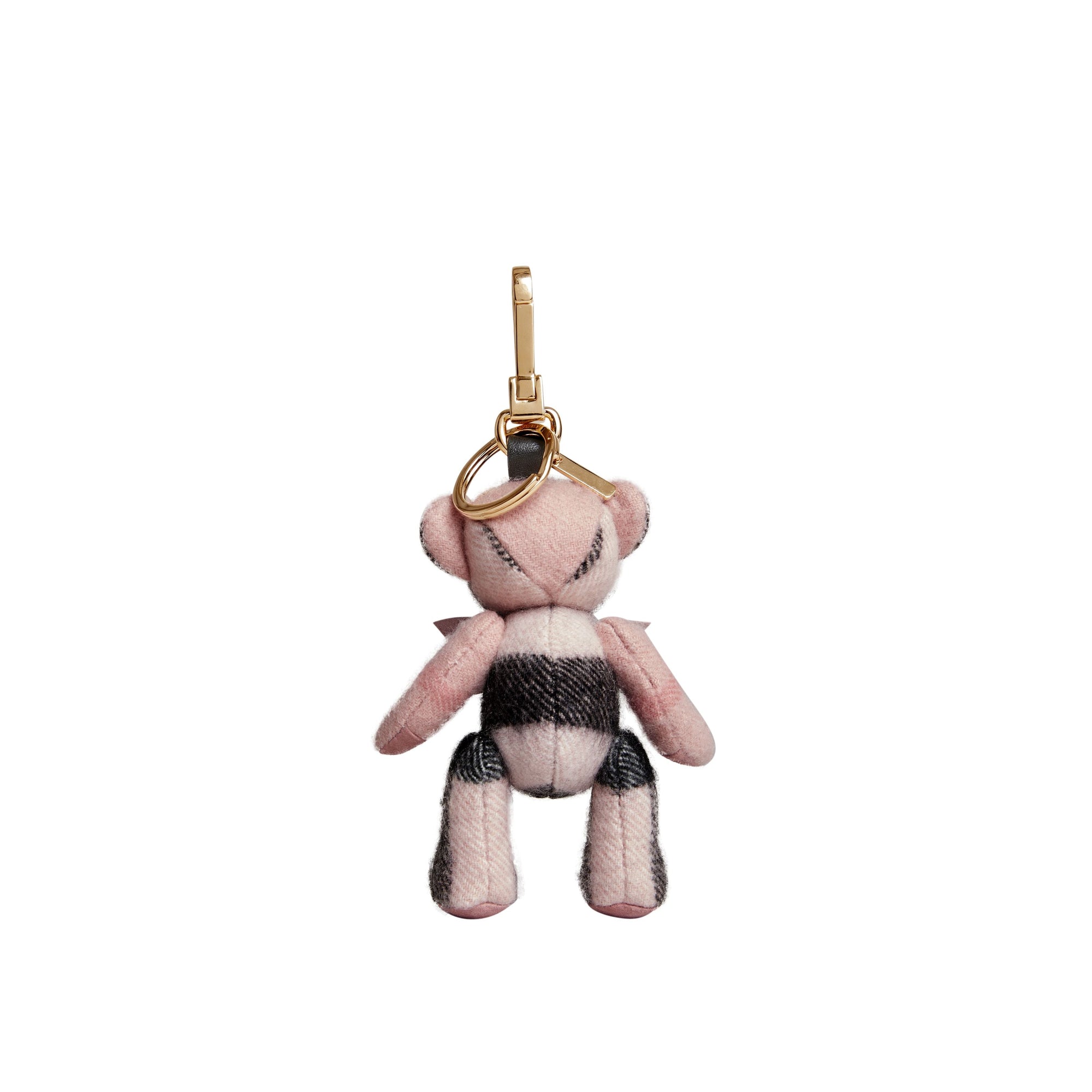 ASH ROSE Bijou porte-clés Thomas Bear en cachemire à motif check