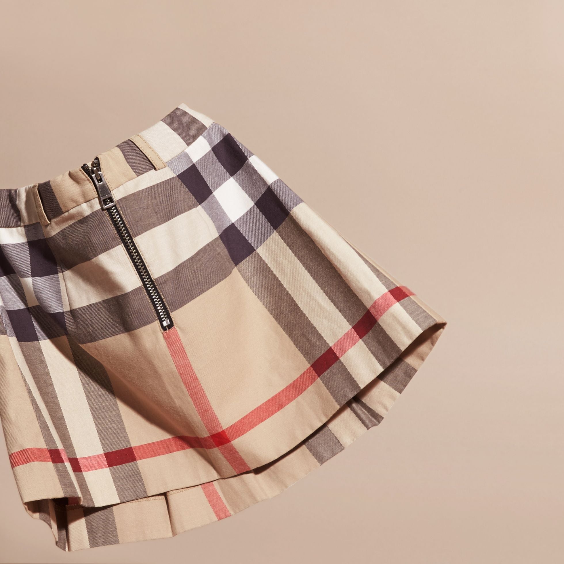 NEW CLASSIC Jupe plissée en coton à motif check