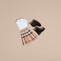 NEW CLASSIC Jupe plissée en coton à motif check