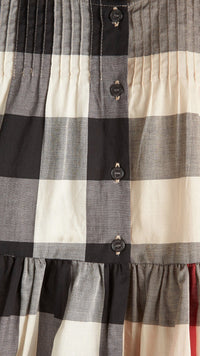 NEW CLASSIC CHECK Robe en coton à motif check avec nervures