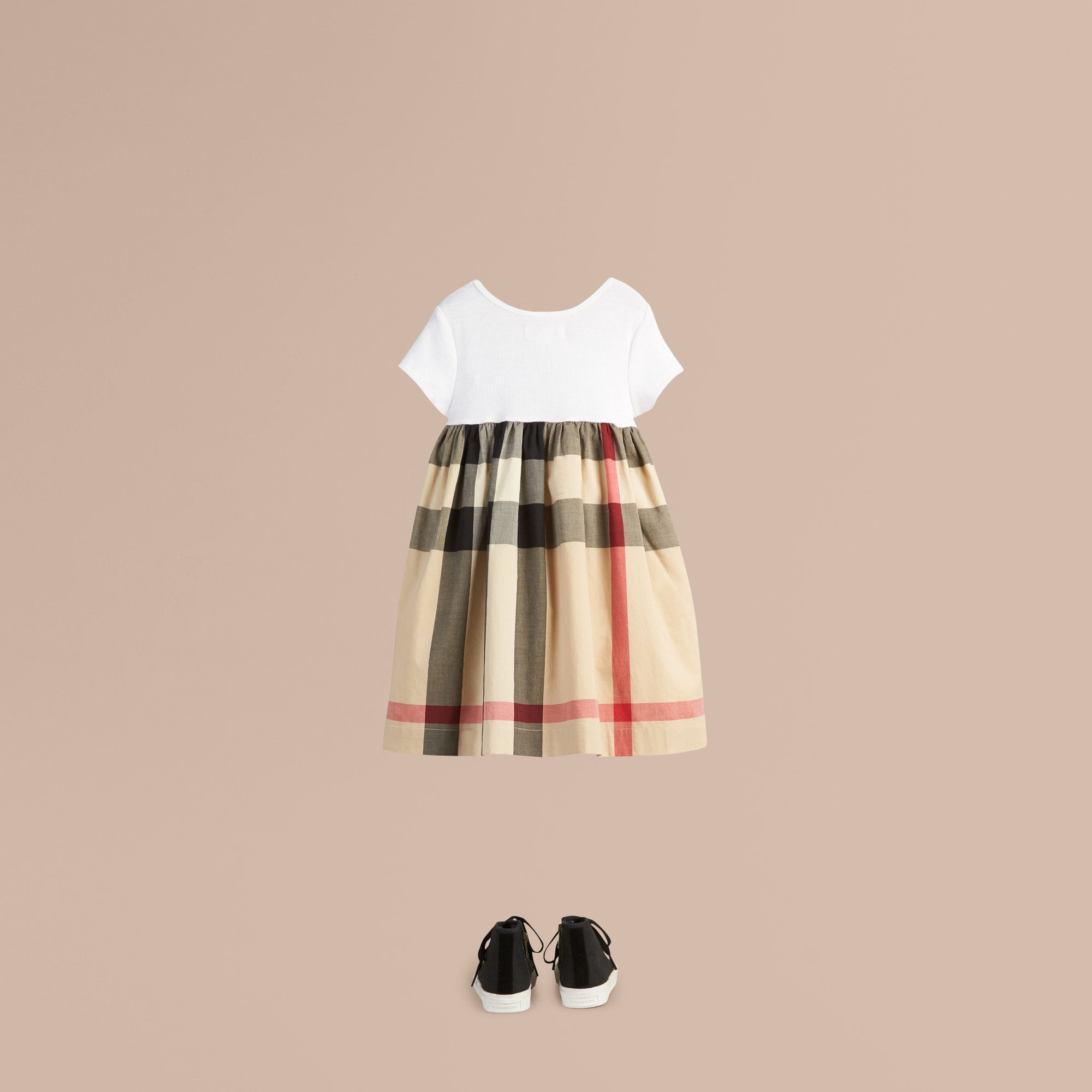 NEW CLASSIC CHECK Robe t-shirt en coton à motif check