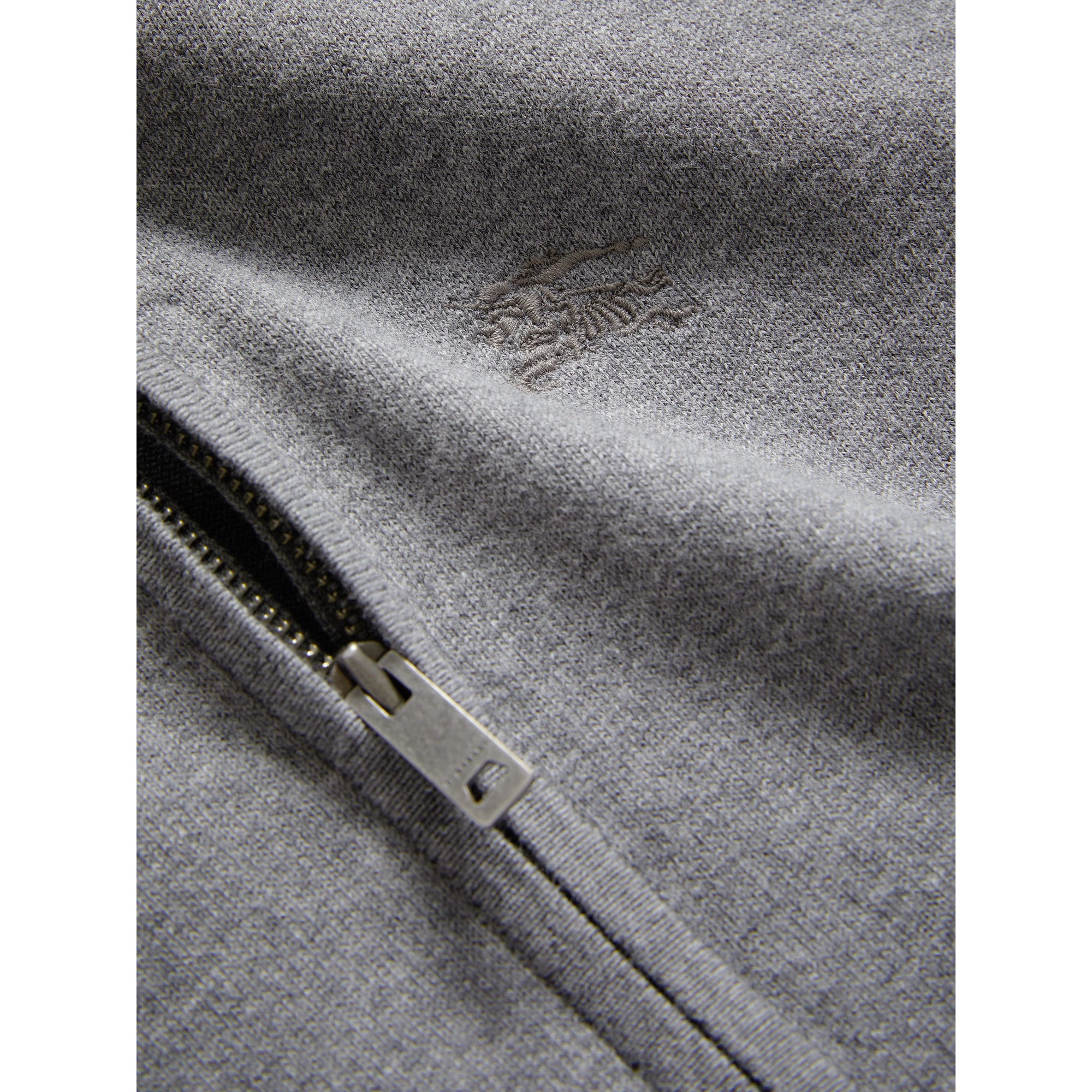 MID GREY MELANGE Cardigan bomber avec coudières à motif check