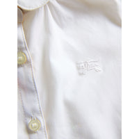 WHITE Chemise en coton avec col Claudine
