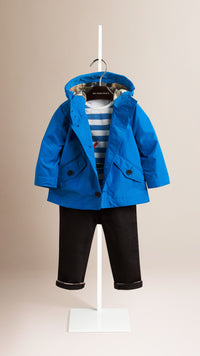 MINERAL BLUE Parka repliable en tissu technique