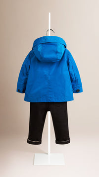 MINERAL BLUE Parka repliable en tissu technique