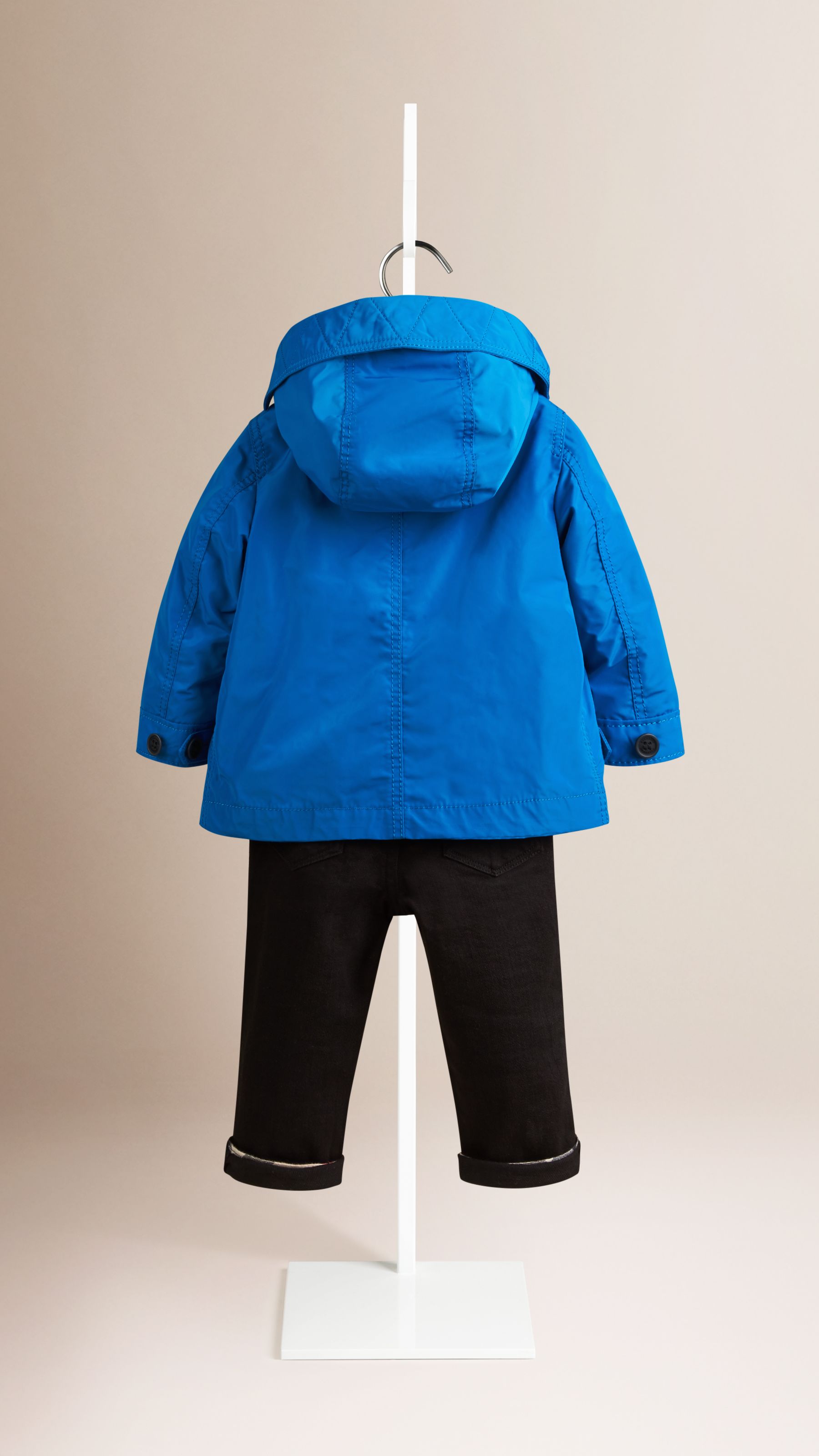 MINERAL BLUE Parka repliable en tissu technique