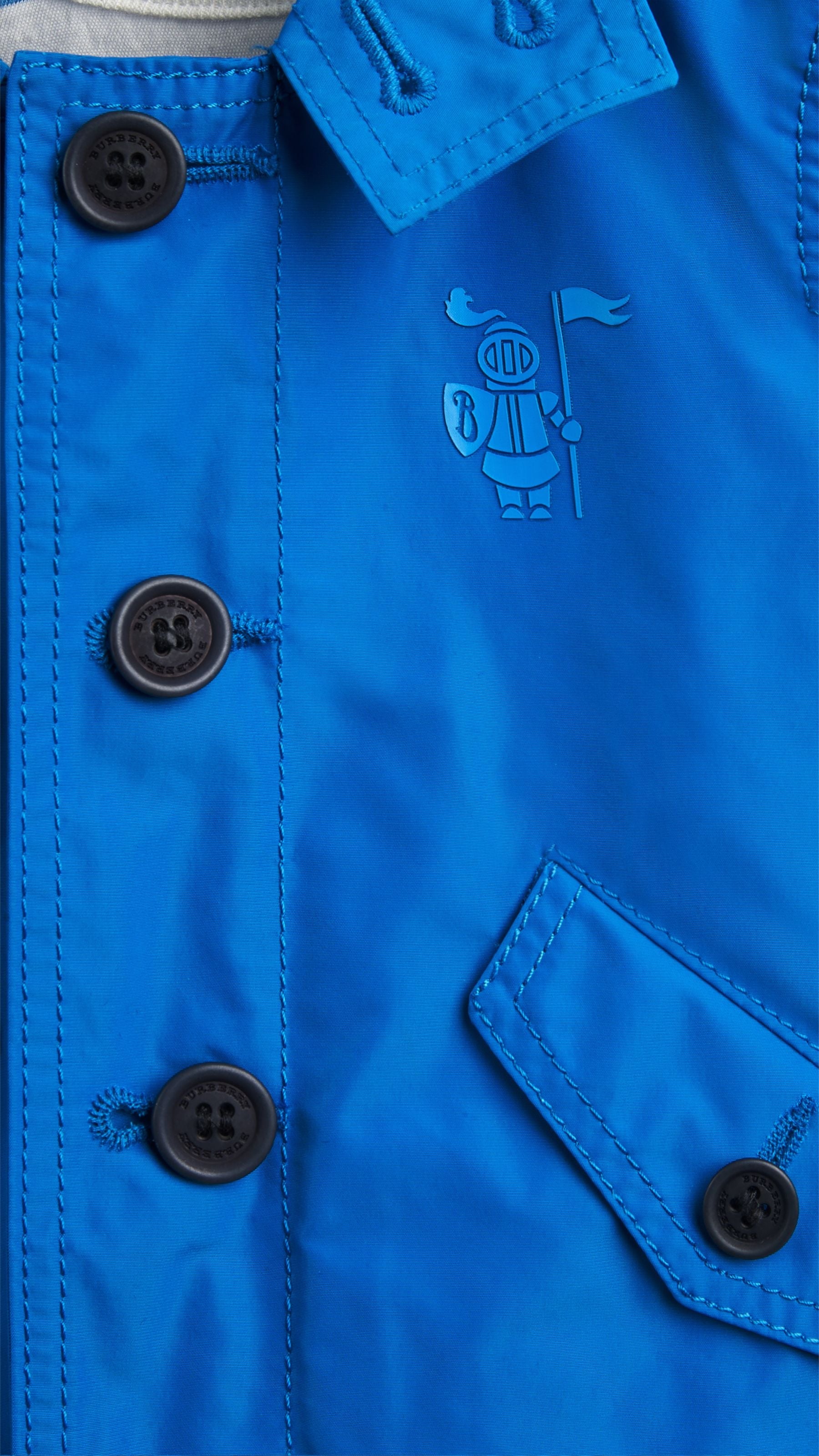 MINERAL BLUE Parka repliable en tissu technique