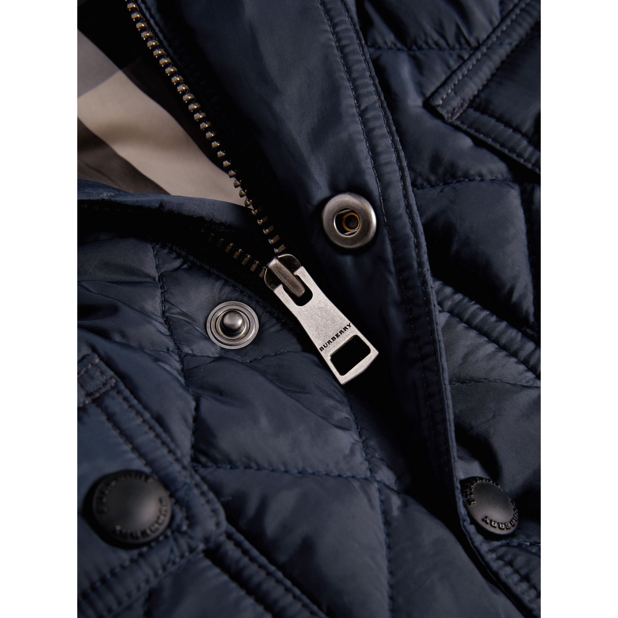 INK BLUE Veste matelassée avec détails check