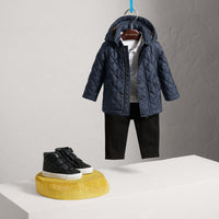 INK BLUE Veste matelassée avec détails check