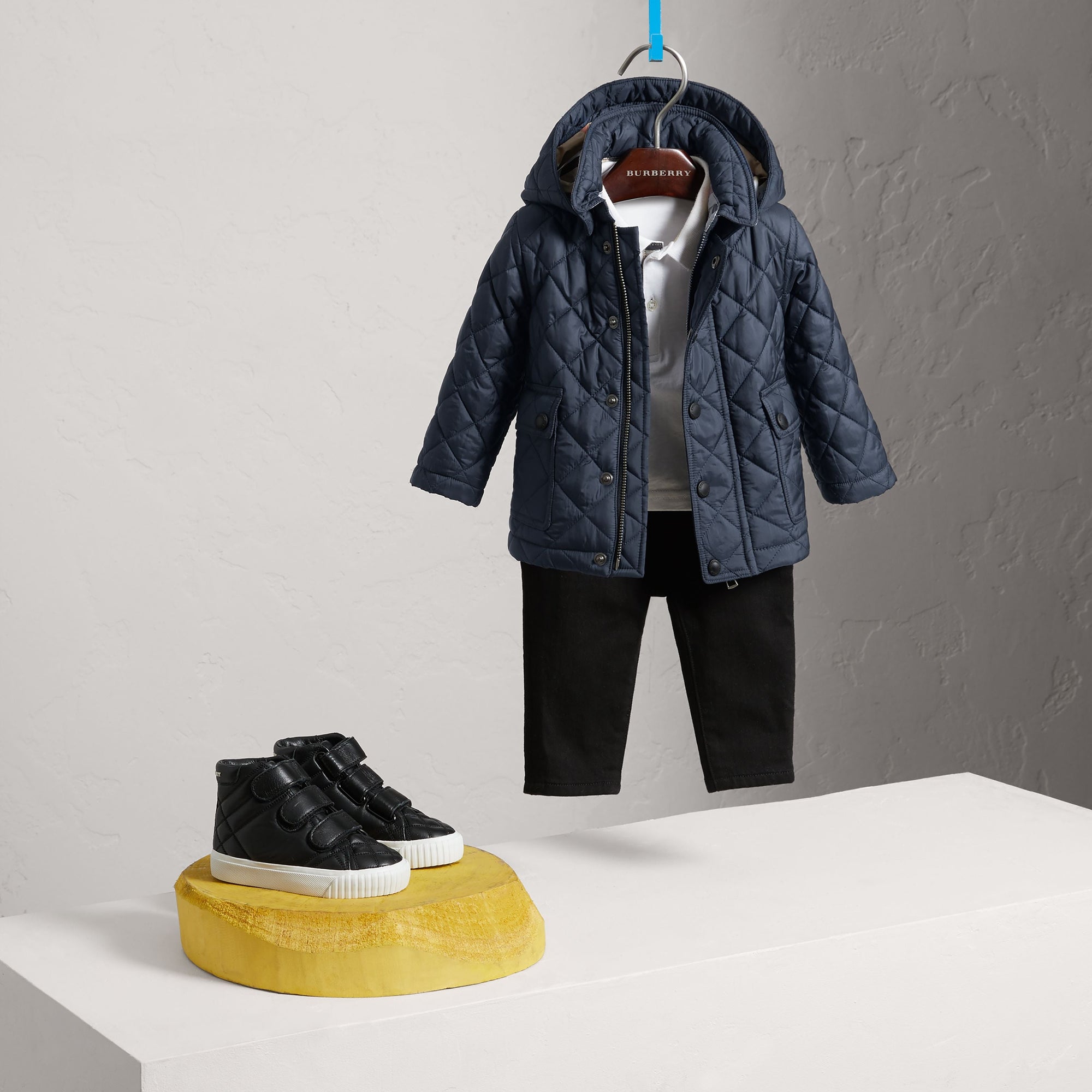 INK BLUE Veste matelassée avec détails check