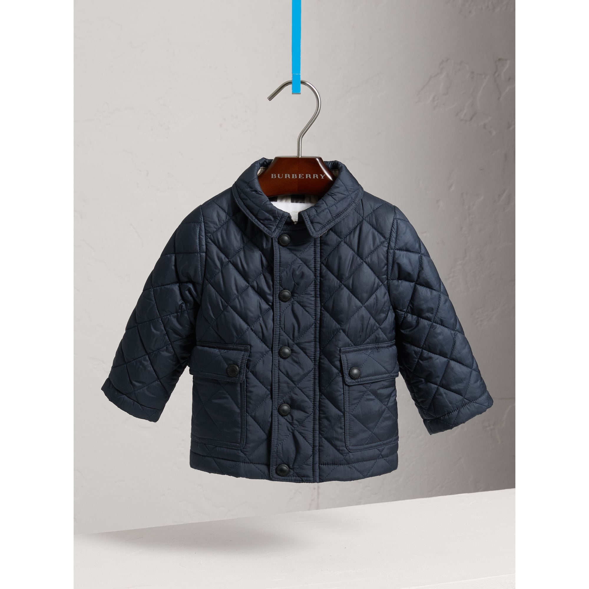 INK BLUE Veste matelassée avec détails check
