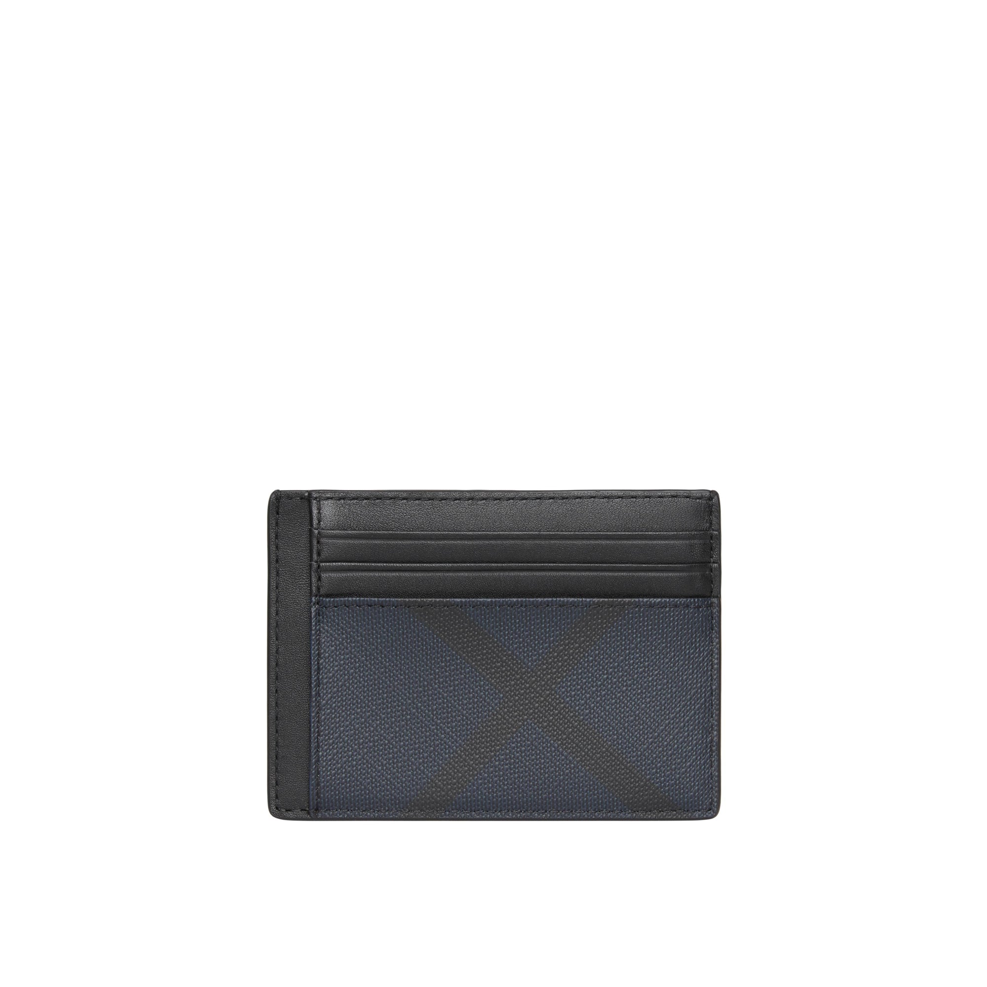 NAVY/BLACK Porte-cartes Smoked check