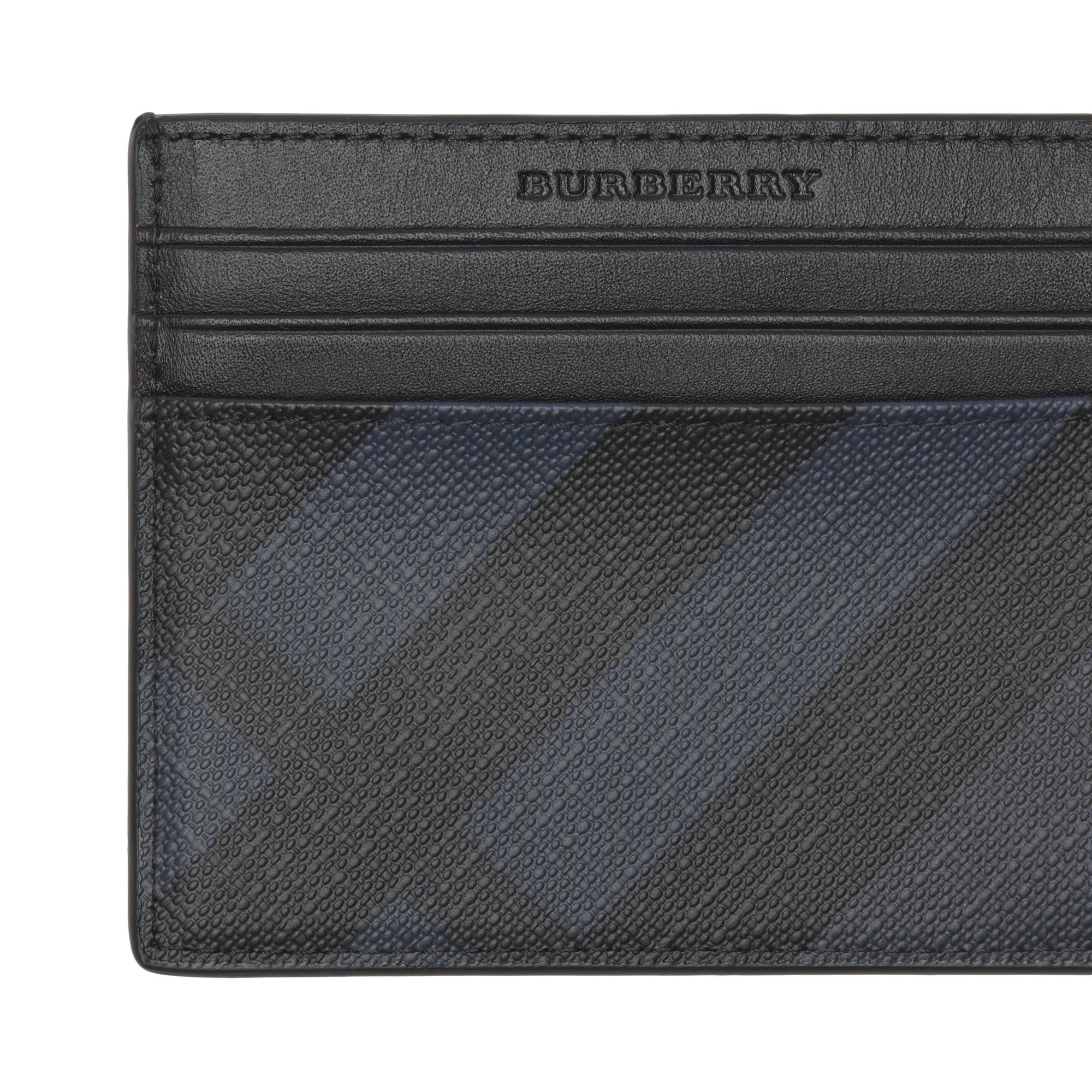 NAVY/BLACK Porte-cartes Smoked check