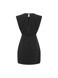 Robe en scuba dos ouvert - Noir