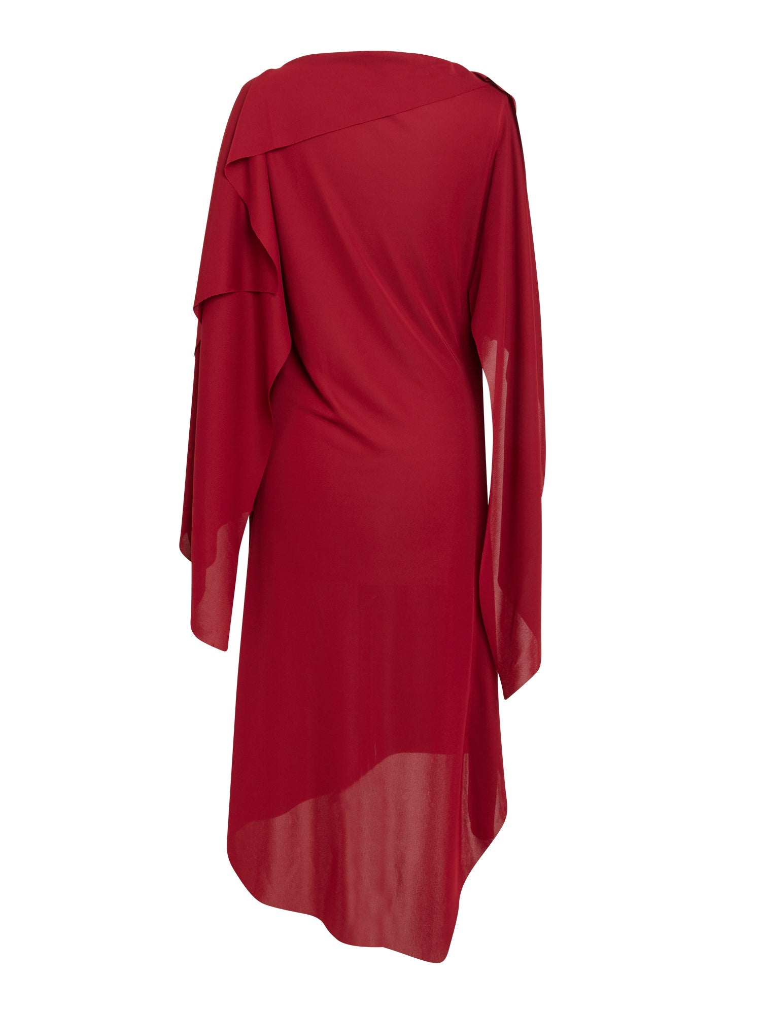 Robe en jersey découpée au laser - Rouge foncé